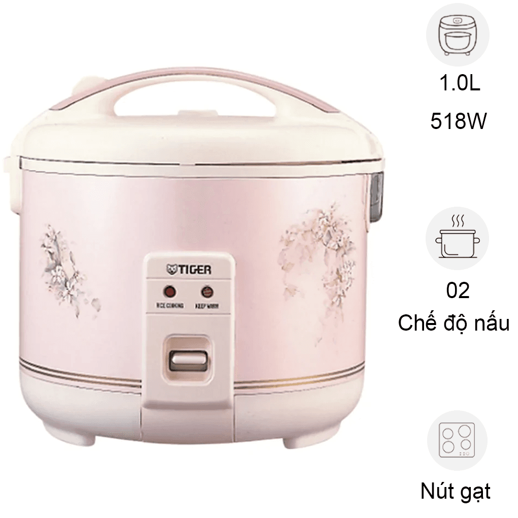 Nồi Cơm Điện Tiger JNP-1000 1 Lít, Màu Hồng - Nhật Bản