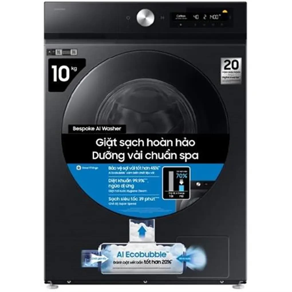 Ảnh Máy Giặt Samsung Bespoke AI EcoBubble Inverter 10 kg WW10DB7U34GBSV