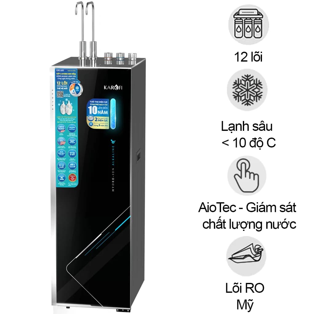 Ảnh Máy Lọc Nước Hydro-ion Kiềm Nóng Lạnh Karofi KAE-S85 12 Lõi