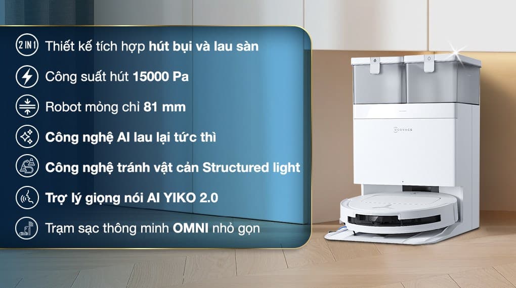 Ảnh Robot hút bụi lau nhà Ecovacs Deebot T50 OMNI
