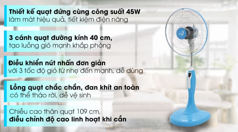 Ảnh Quạt đứng Asia D16018-BV0