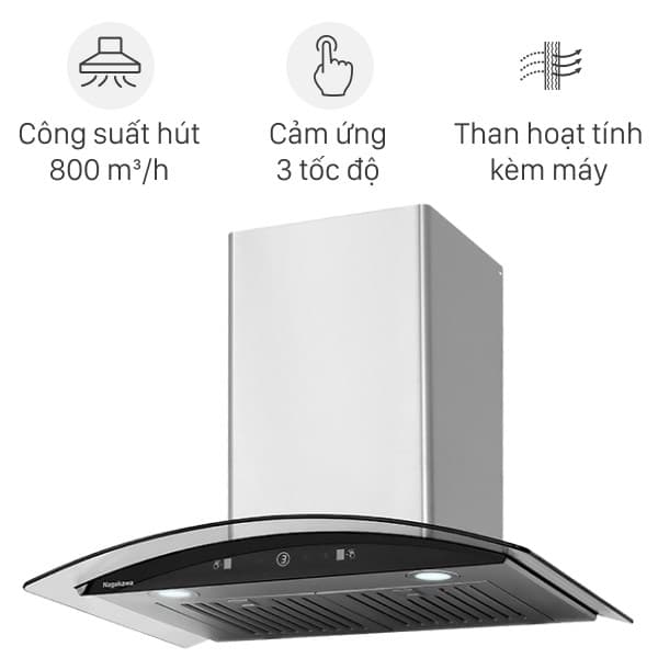 Máy hút mùi kính cong Nagakawa NKCH10M70