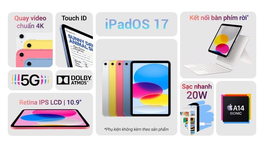 Ảnh Máy tính bảng iPad 10 5G 256GB