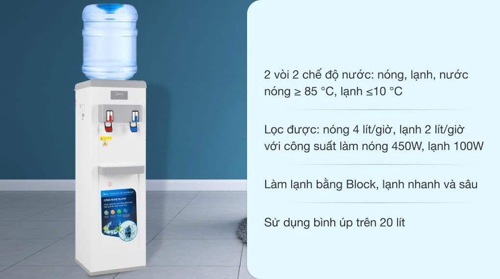 Ảnh Cây nước nóng lạnh Midea YL1932S 550W