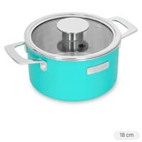 Nồi inox 3 đáy nắp kính 18 cm Elmich Hera EL-8101