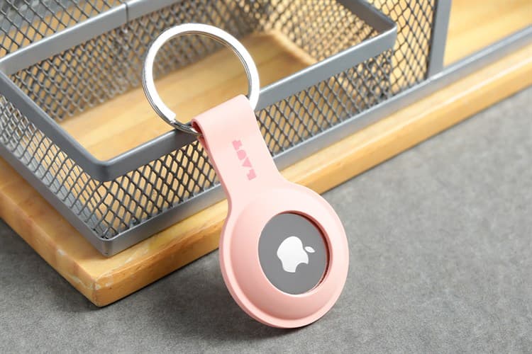 Ảnh Vỏ bảo vệ AirTag Laut Silicone Huex Hồng