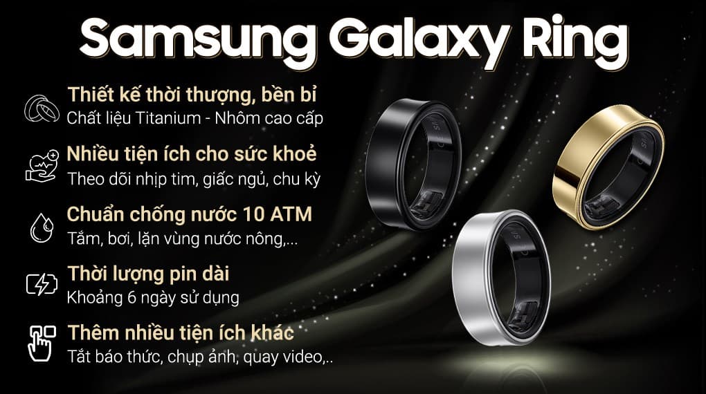 Ảnh Nhẫn thông minh Samsung Galaxy Ring Size 10