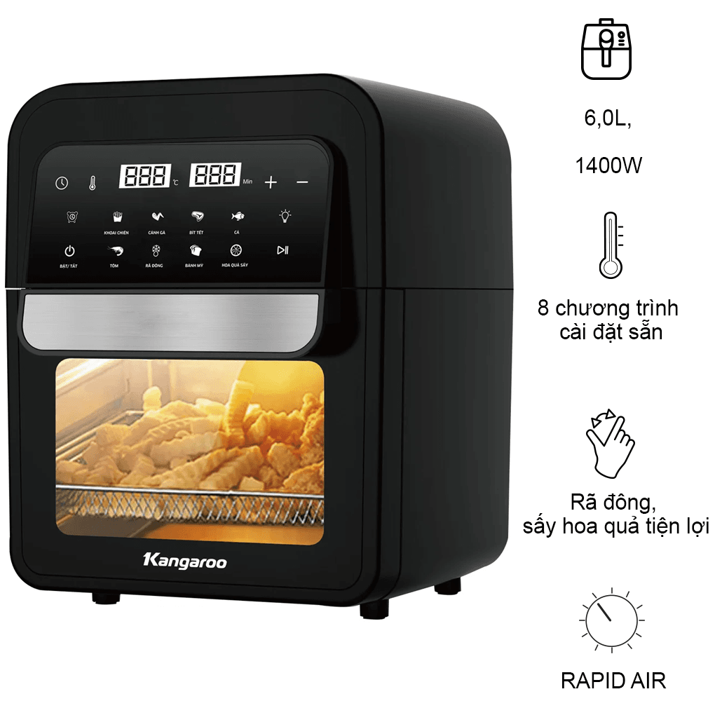 Lò Chiên Không Dầu 6 Lít Kangaroo KG6AF2A