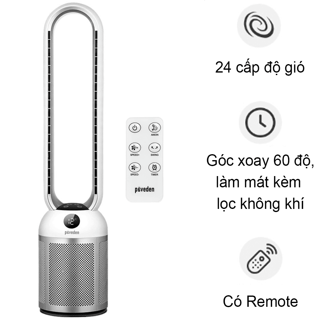 Quạt Không Cánh Paveden PBF-307S-DC