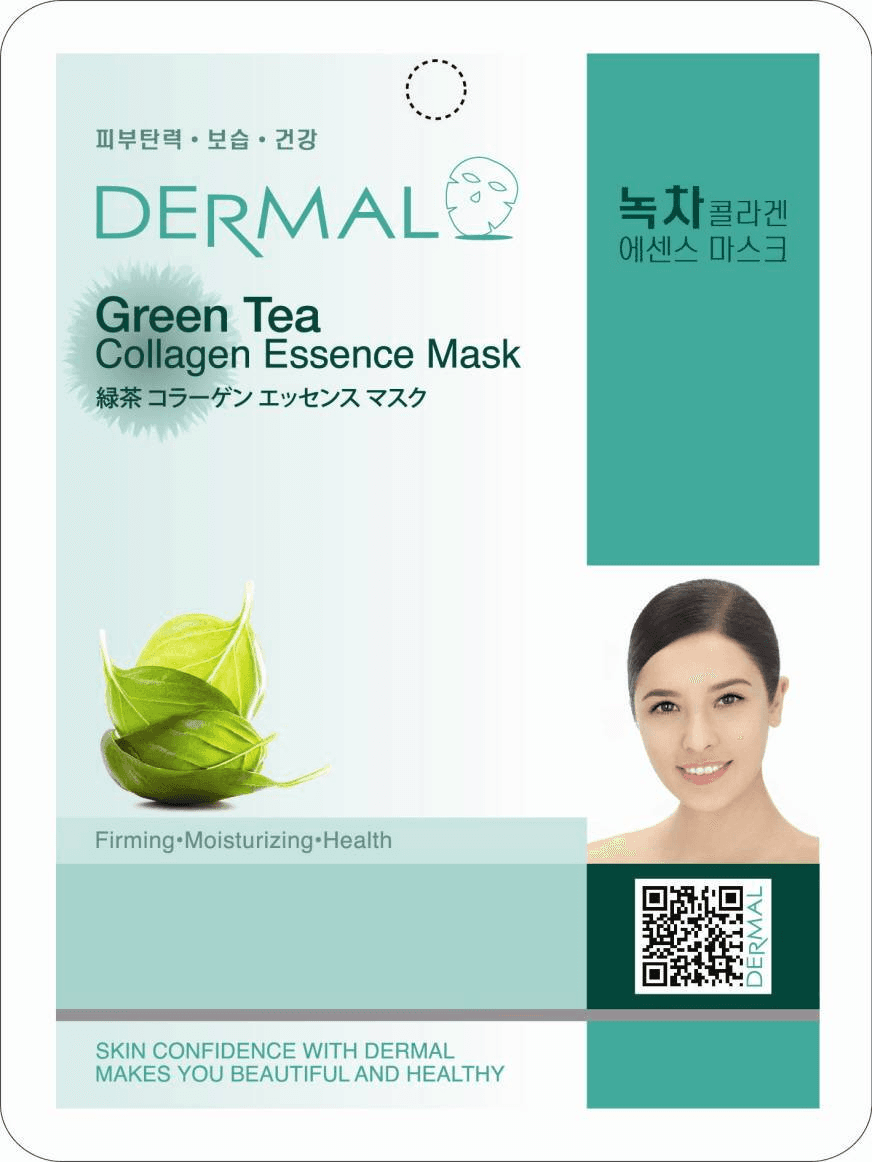 Ảnh Mặt nạ trà xanh Dermal Green Tea Collagen Essence Mask
