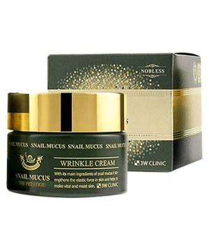Ảnh Kem ốc sên Snail Mucus Wrinkle Cream 3W Clinic