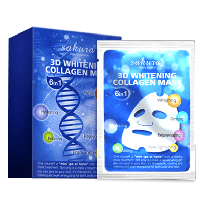 Ảnh Mặt nạ trắng da Sakura 3D Whitening Collagen Mask