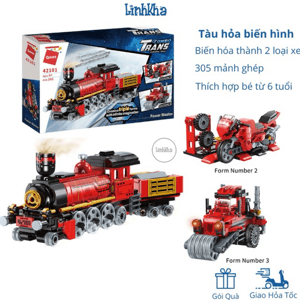 Ảnh Đồ chơi xếp hình Qman 42101 - Tàu hỏa biến hình