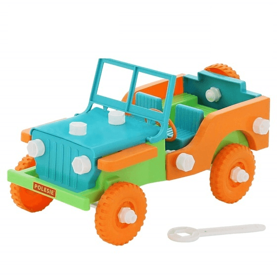 Ảnh Bộ đồ chơi lắp ghép xe Jeep Retro 42 chi tiết Cavallino Toys