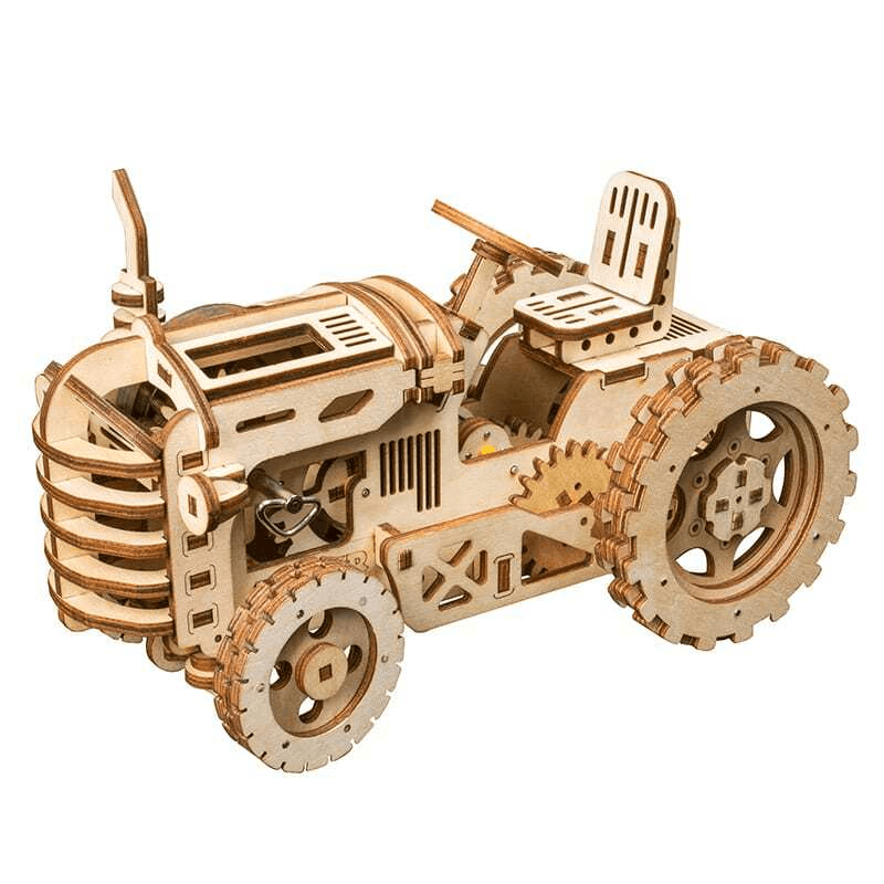 Ảnh Đồ chơi lắp ráp gỗ 3D Robotime - Xe máy cày Tractor LK401