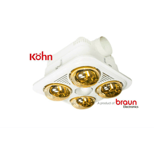 Ảnh Đèn sưởi nhà tắm 4 bóng âm trần Kohn BU06GR