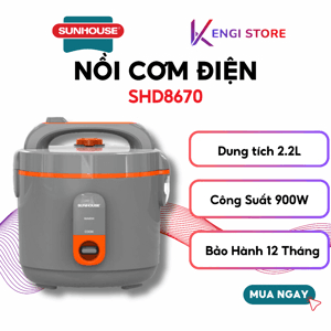 Ảnh Nồi cơm điện Sunhouse SHD8670, 2.2 lít