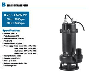 Ảnh Máy bơm chìm hút nước thải cánh kín Tsurumi 100B47.5 - 7.5Kw