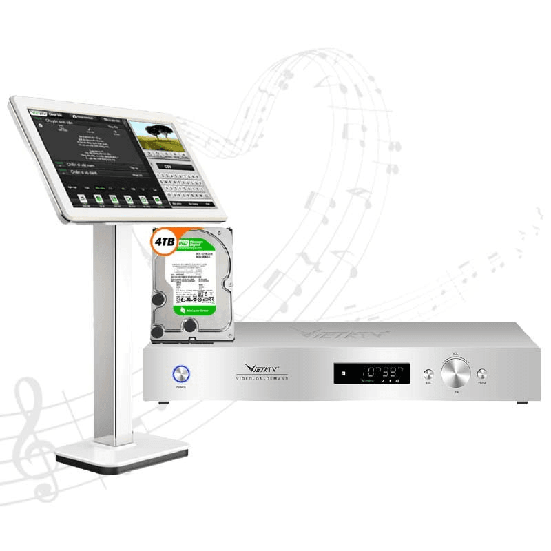 Ảnh Đầu Karaoke Việt KTV HDPlus 4TB + Màn hình 21inch