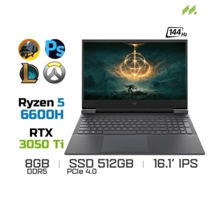 Ảnh Laptop HP Victus 16-e1106AX 7C0T1PA - AMD Ryzen 5 6600H, 8GB RAM, SSD 512GB, Nvidia GeForce RTX 3050Ti 4GB GDDR6, 16.1 inch