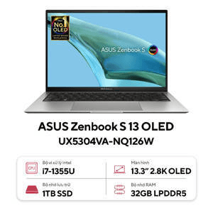 Ảnh Laptop Asus Zenbook S 13 OLED UX5304VA-NQ126W - Intel Core i7-1355U, 32GB RAM, SSD 1TB, Intel Iris Xe Graphics, 13.3 inch