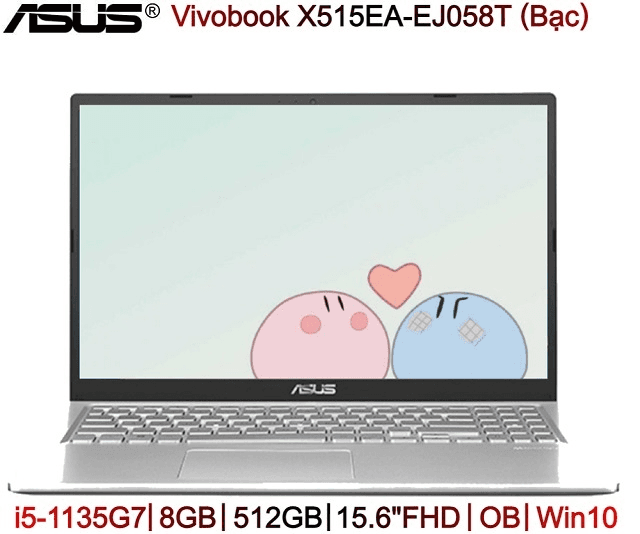 Ảnh Laptop Asus X515EA-EJ058T - Intel Core i5-1135G7, 8GB RAM, SSD 512GB, Intel Iris Xe Graphics, 15.6 inch