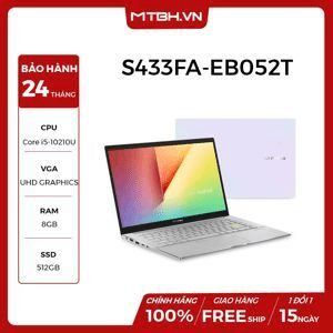 Ảnh Laptop Asus Vivobook S433FA-EB052T - Intel core i5-10210U, 8GB RAM, SSD 512GB, Intel HD Graphics, 14 inch