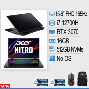 Ảnh Laptop Acer Nitro AN515-58-78AN - Intel Core i7 12700H, 16GB RAM, SSD 512GB, Nvidia Geforce RTX 3070 8Gb, 15.6 inch
