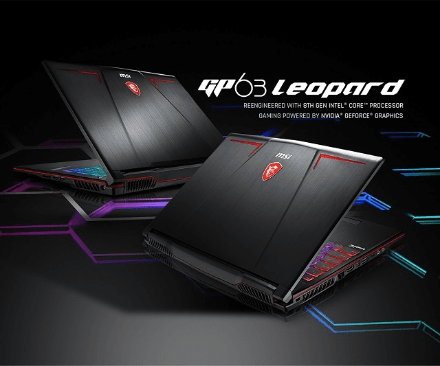 Ảnh Laptop MSI GP63 8RD-434VN Leopard - Intel core i7, 16GB RAM, SSD 128GB + HDD 1TB, Nvidia GeForceGTX 1050Ti 4GB GDDR5, 15.6 inch