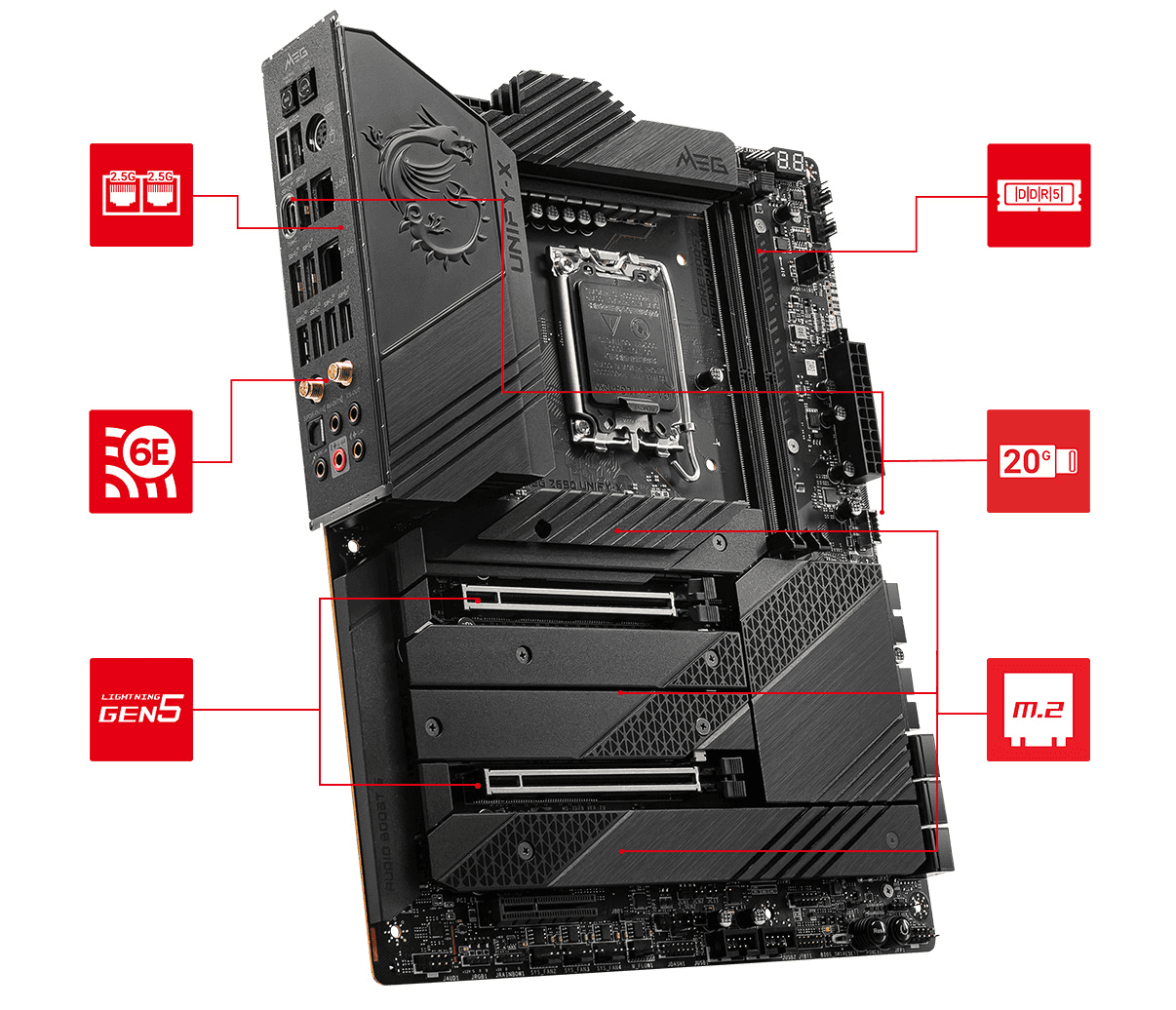 Ảnh Bo mạch chủ - Mainboard MSI MEG Z690 UNIFY-X