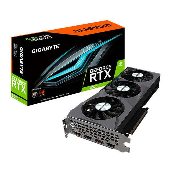 Ảnh Card màn hình VGA Gigabyte RTX 3070 8G GDDR6 EAGLE (GV-N3070EAGLE-8GD)