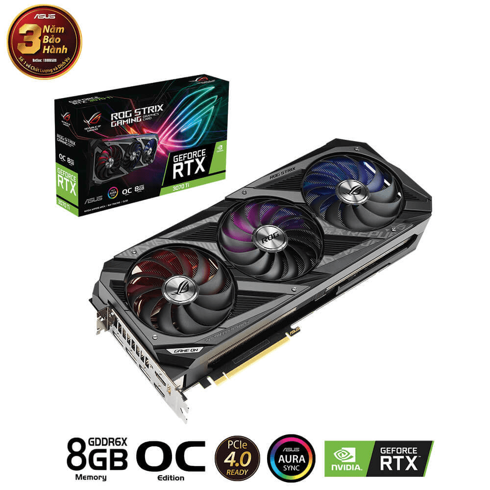 Ảnh Card đồ họa - VGA Card ASUS ROG Strix GeForce RTX 3070 Ti OC 8GB