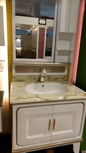 Ảnh Bộ tủ chậu lavabo nhựa PVC Sáng Tạo 891-1