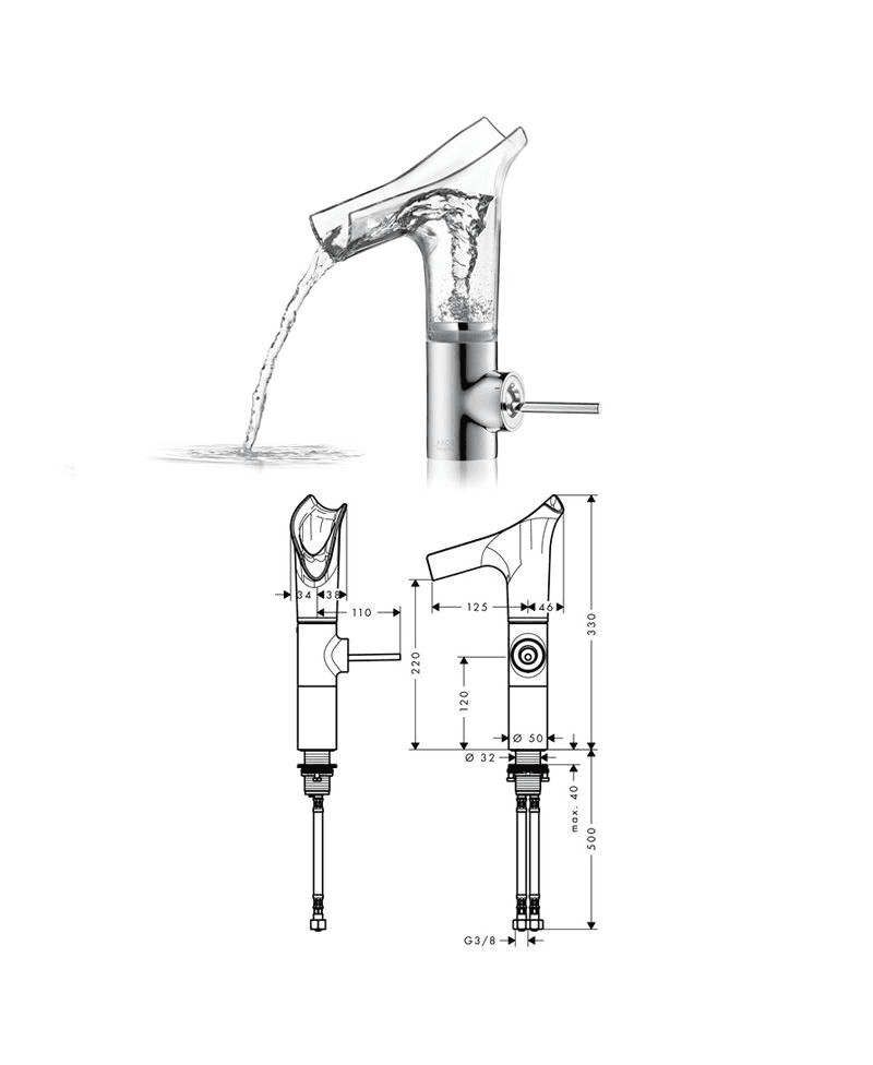 Ảnh Vòi lavabo Hafele Starck V 589.51.220