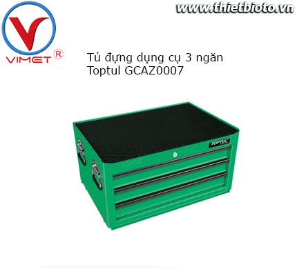 Ảnh Tủ đựng dụng cụ 3 ngăn xanh 104 chi tiết Toptul GCAZ0007