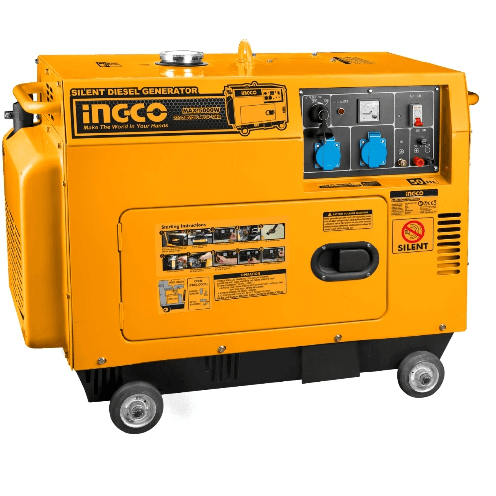 Ảnh Máy phát điện động cơ dầu Ingco GSE50001 - 5kW