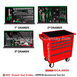 Ảnh Tủ dụng cụ 5 ngăn Toptul GCAJ0055, 157 chi tiết