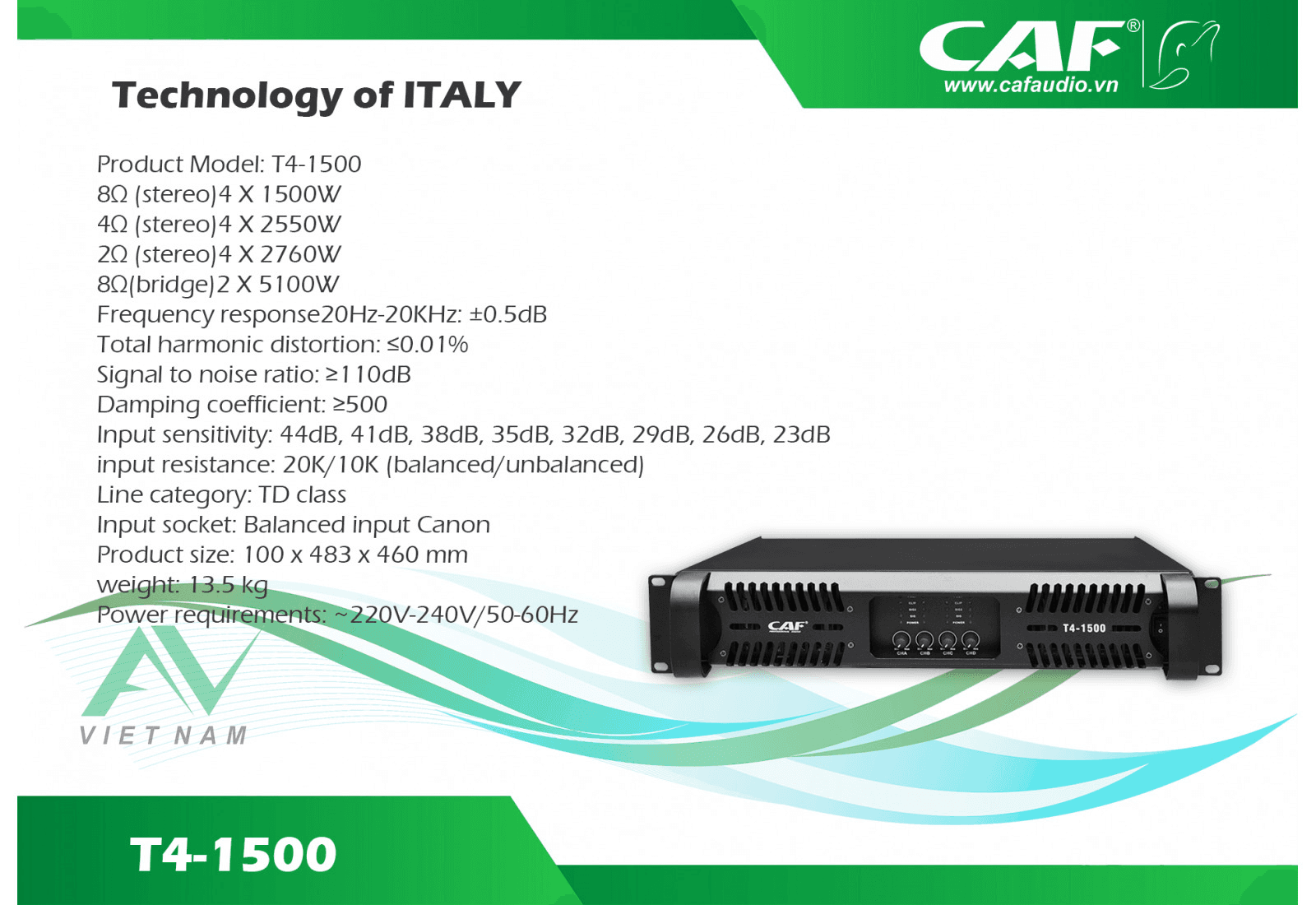Ảnh Cục đẩy công suất CAF T4-1500