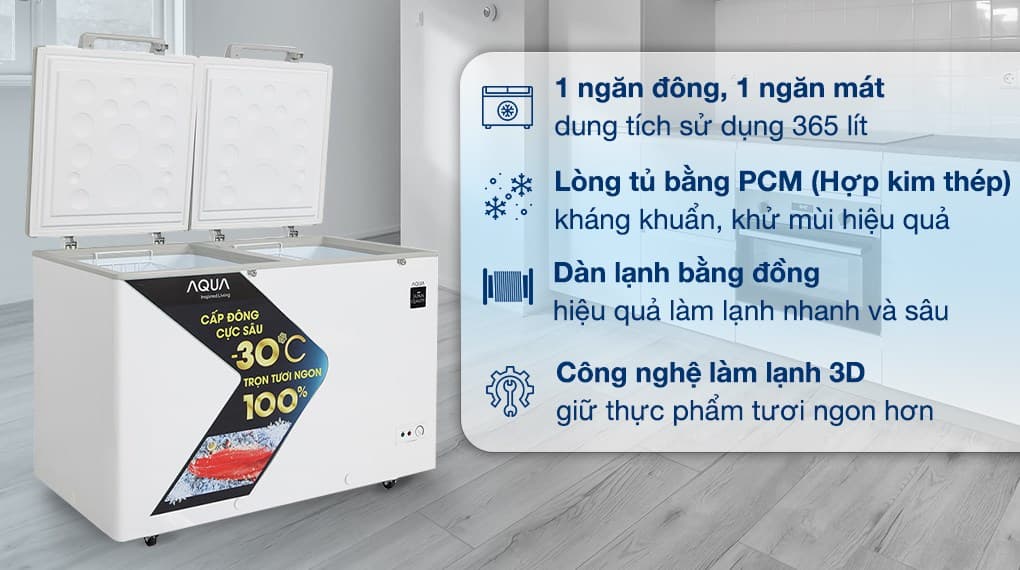 Ảnh Tủ đông Aqua 365 lít AQF-C5702S