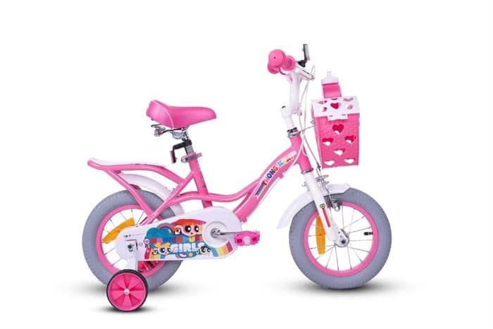 Ảnh Xe Đạp Trẻ Em Nữ Thống Nhất Powerpuff Girls 12 inch Hồng