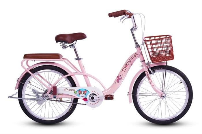 Ảnh Xe đạp trẻ em nữ Thống Nhất Puppy 20 inch Hồng