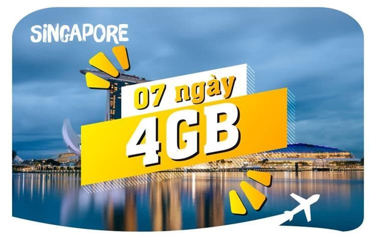 Ảnh eSIM du lịch Bluecom Singapore 4GB/7 Ngày