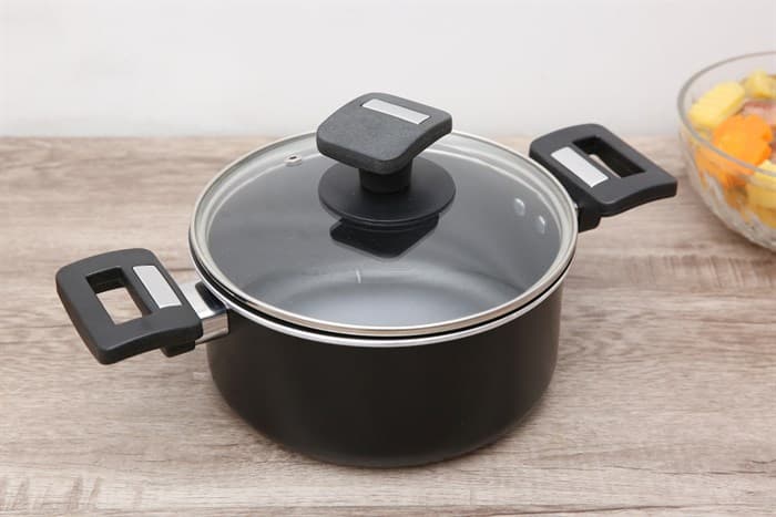 Ảnh Nồi nhôm chống dính nắp kính 18 cm Delites NCDE001-18
