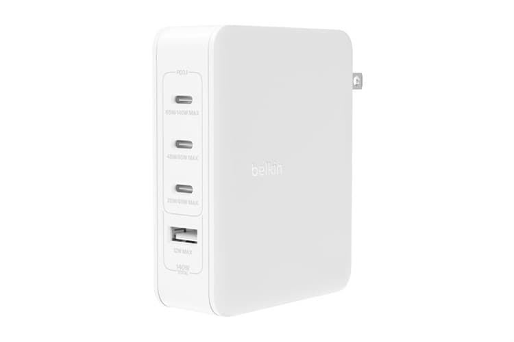 Ảnh Adapter Sạc 4 cổng Type C PD GaN 140W Belkin WCH014