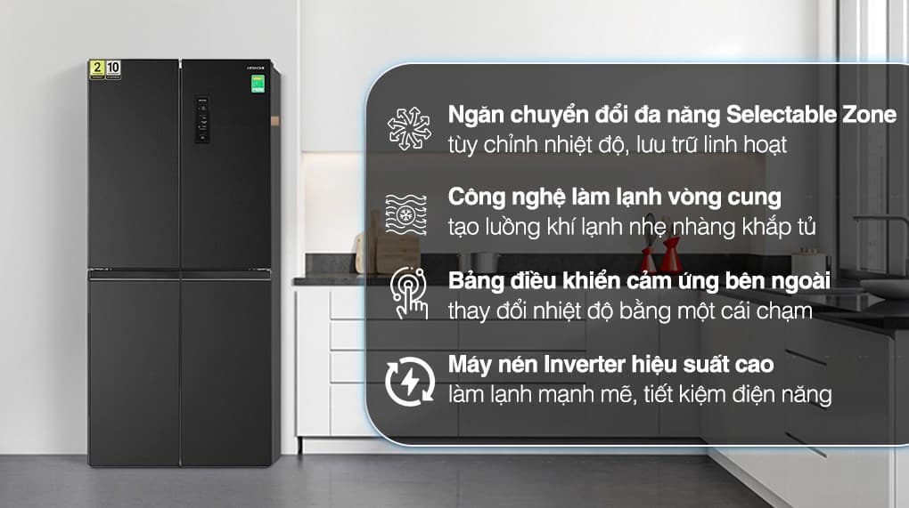 Ảnh Tủ lạnh Hitachi Inverter 466 lít Multi Door HR4N7522DSDXVN