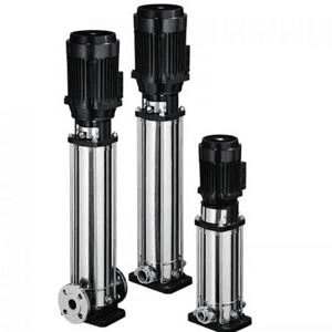 Ảnh Máy bơm ly tâm trục đứng đa tầng cánh buồng bơm và cánh bơm bằng inox Ebara EVM 45 6 -2F5/22 30HP